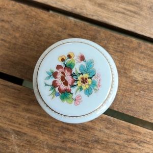 Vintage Coalport Bone China Flowered Trinket/Jewelry Box